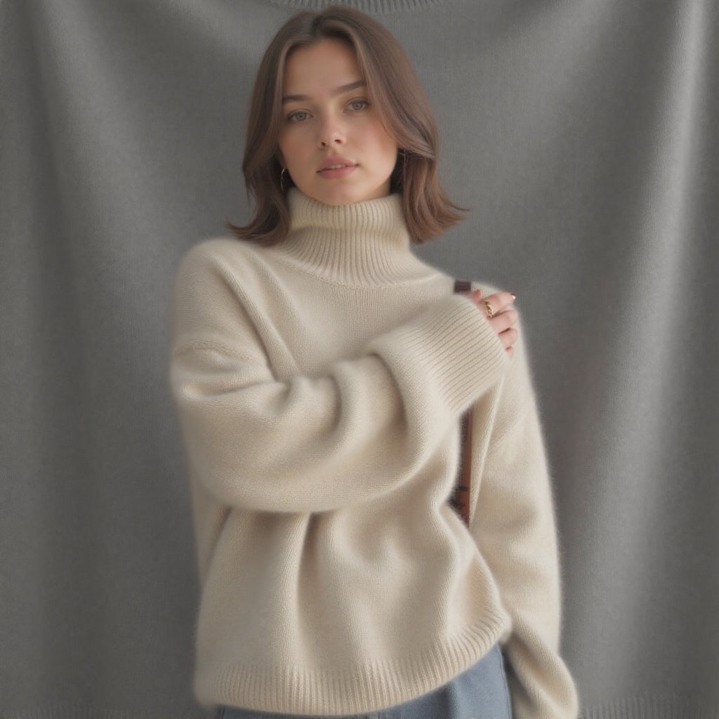 Women's Oversized Turtleneck Sweater