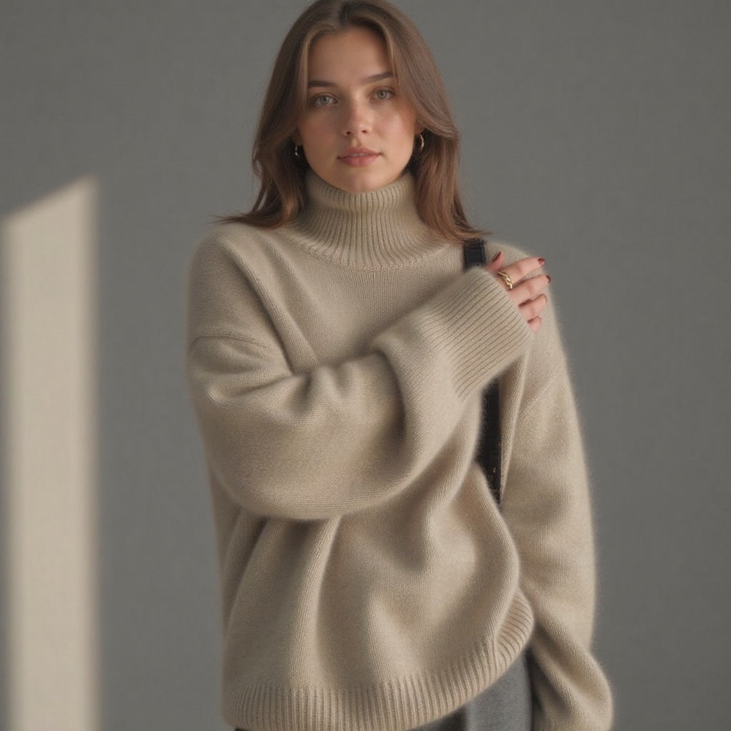 Women's Oversized Turtleneck Sweater