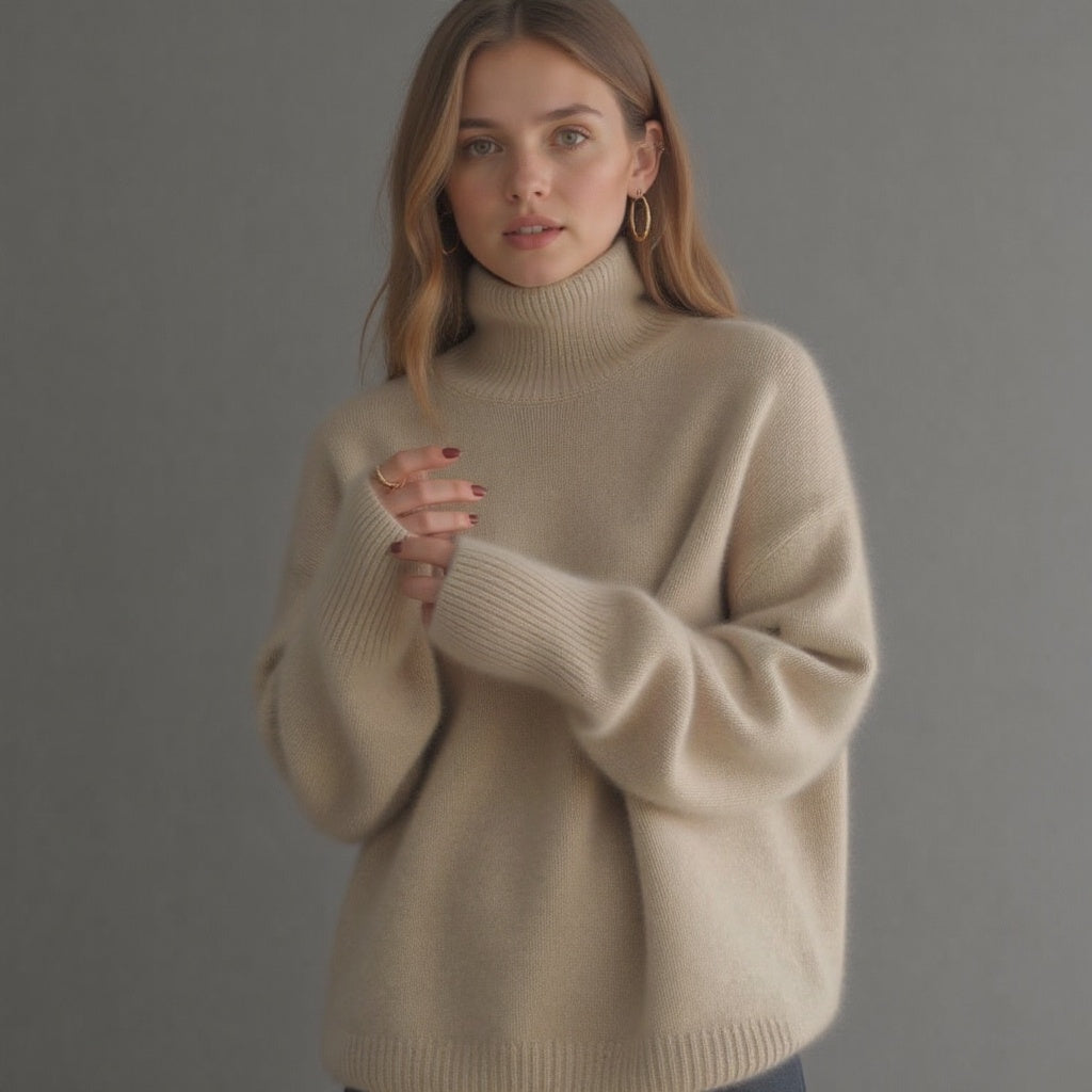 Women's Oversized Turtleneck Sweater