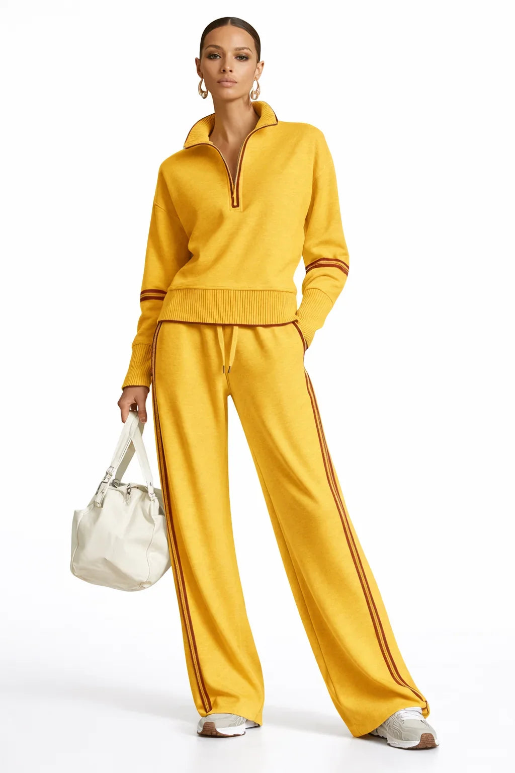 Ovia Soft-Touch Wide-Leg Two-Piece Set