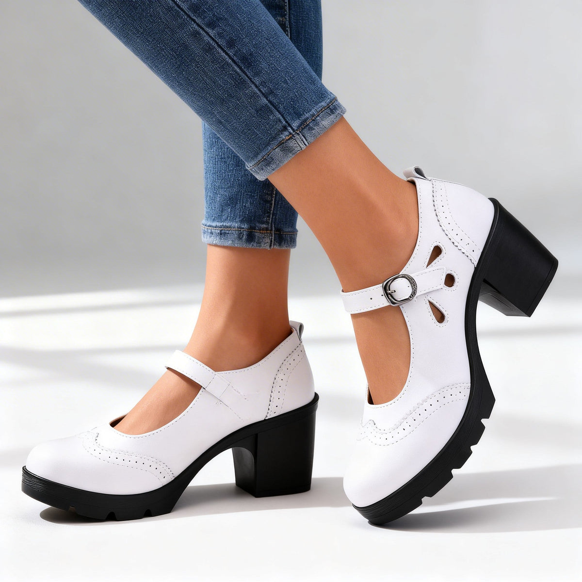 Brogue Loafers with Bow Detail