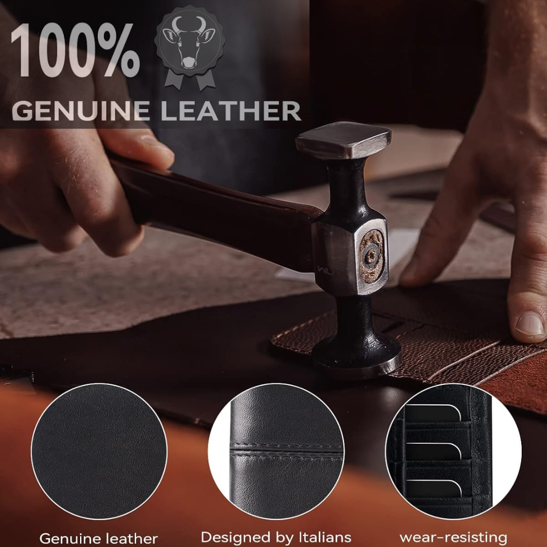 Men's RFID Blocking Leather Bifold Wallet