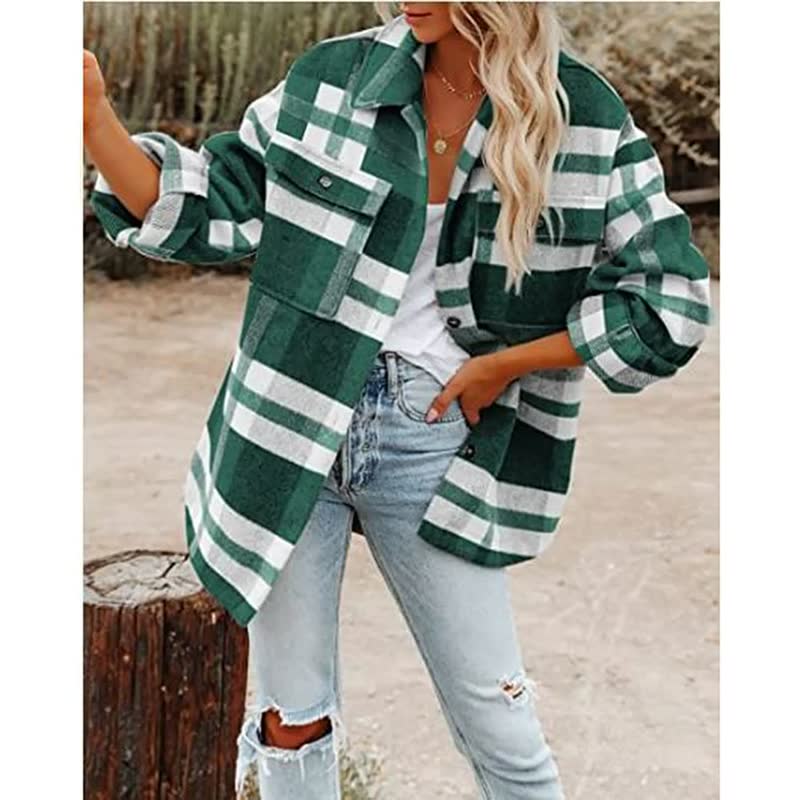 Checked Print Relaxed Fit Blouse