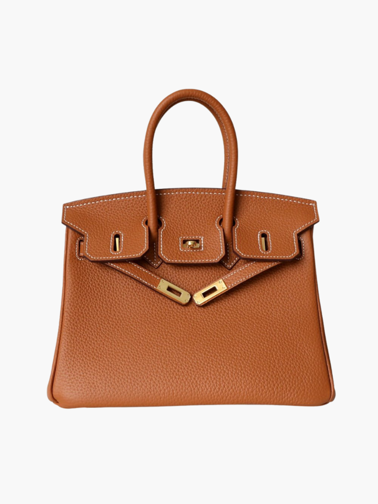 Leather Structured Shoulder Handbag