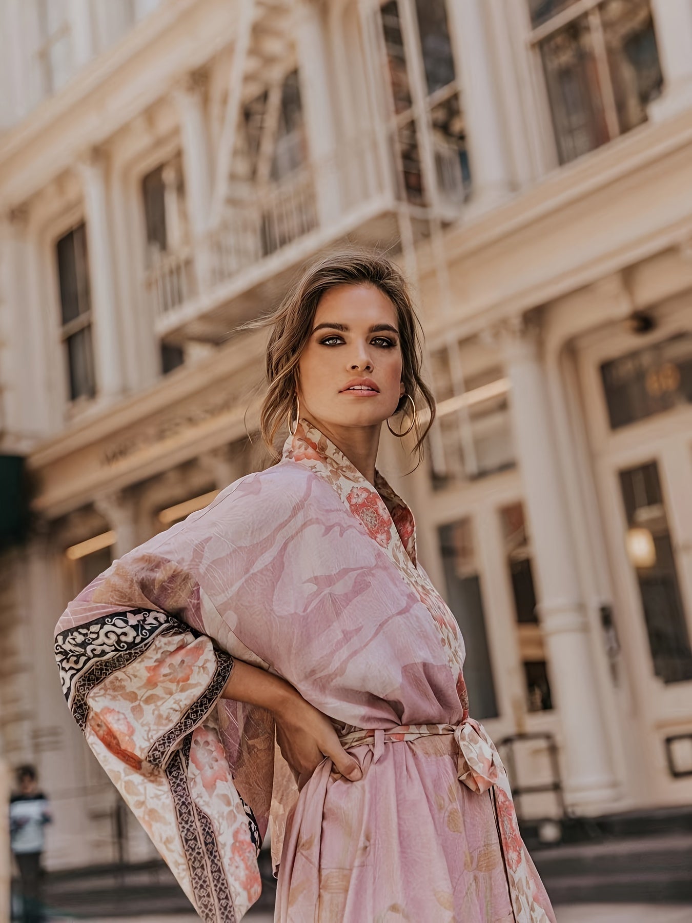 Floral Print Resort Kimono