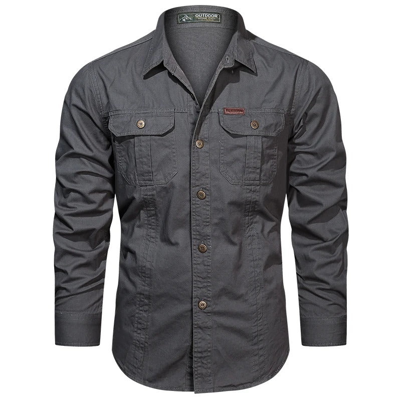 Reed Long Sleeve Button-Down Utility Shirt