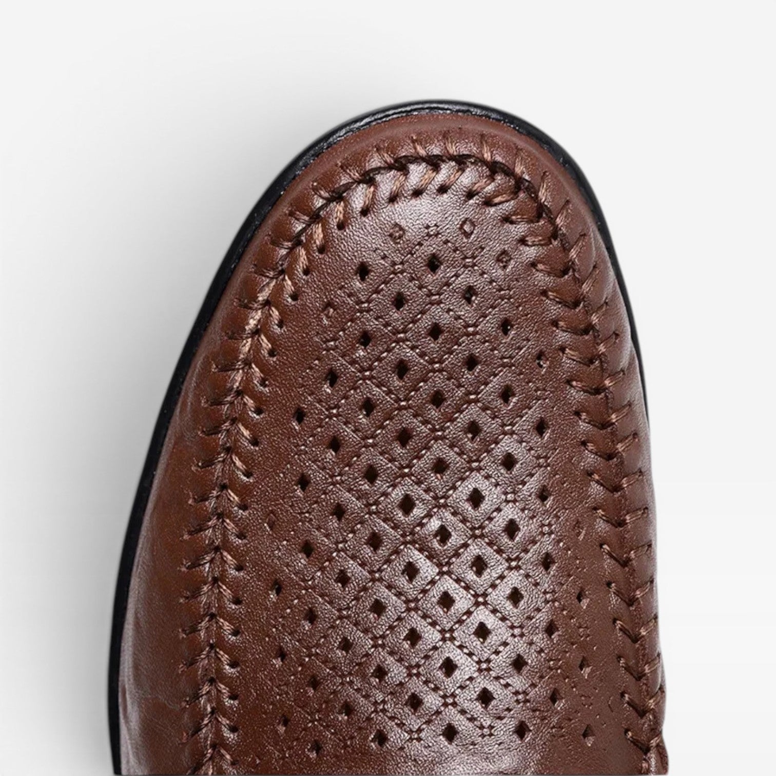 Breathable Genuine Leather Slip-On Loafers