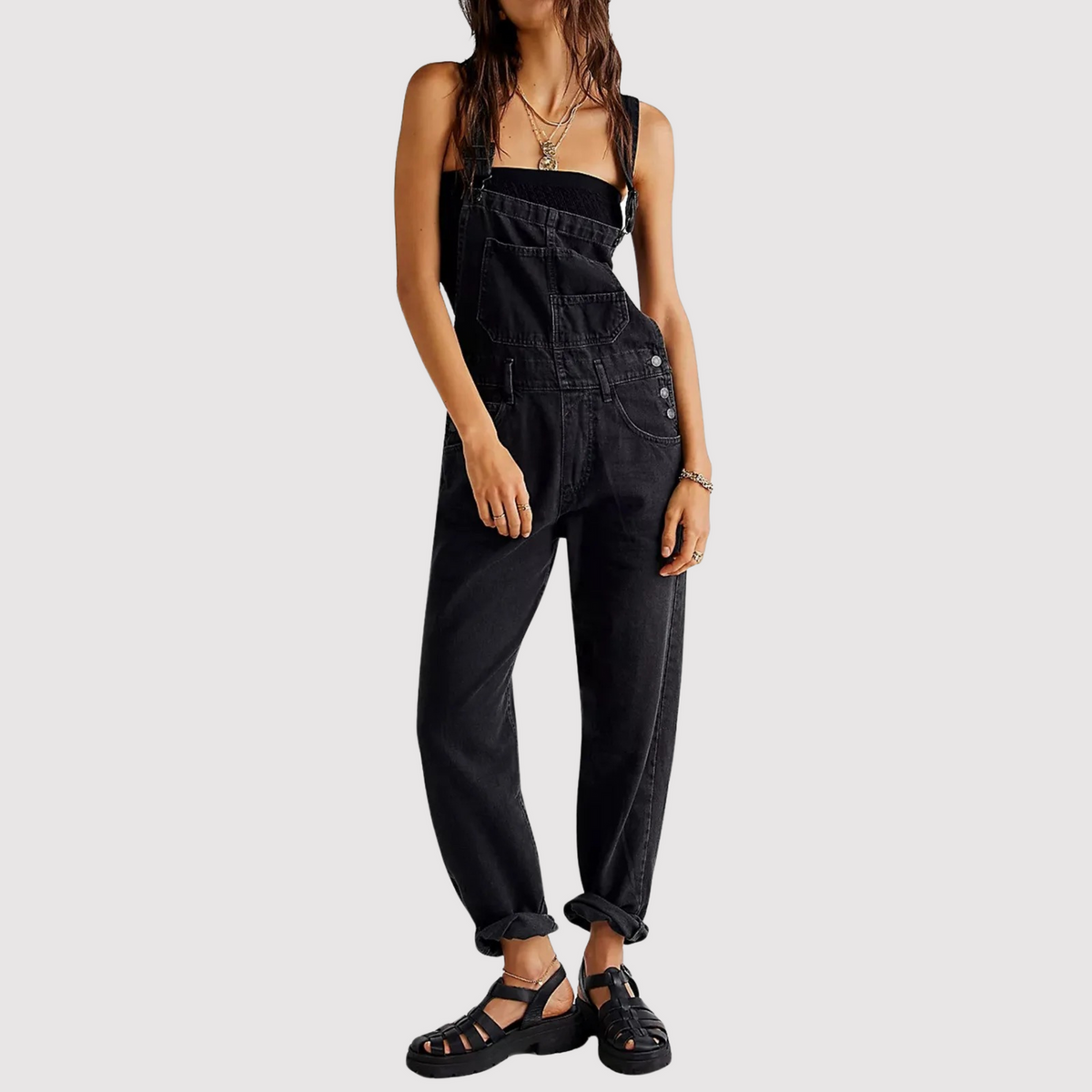 Esra Edgy Denim Overall