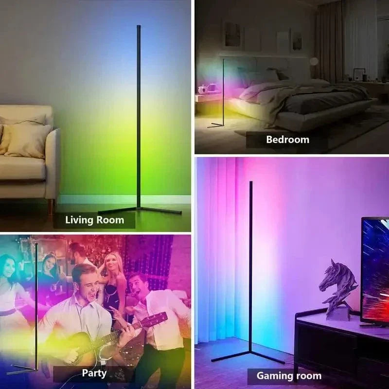 Sleek RGB Corner Lamp With Remote Control