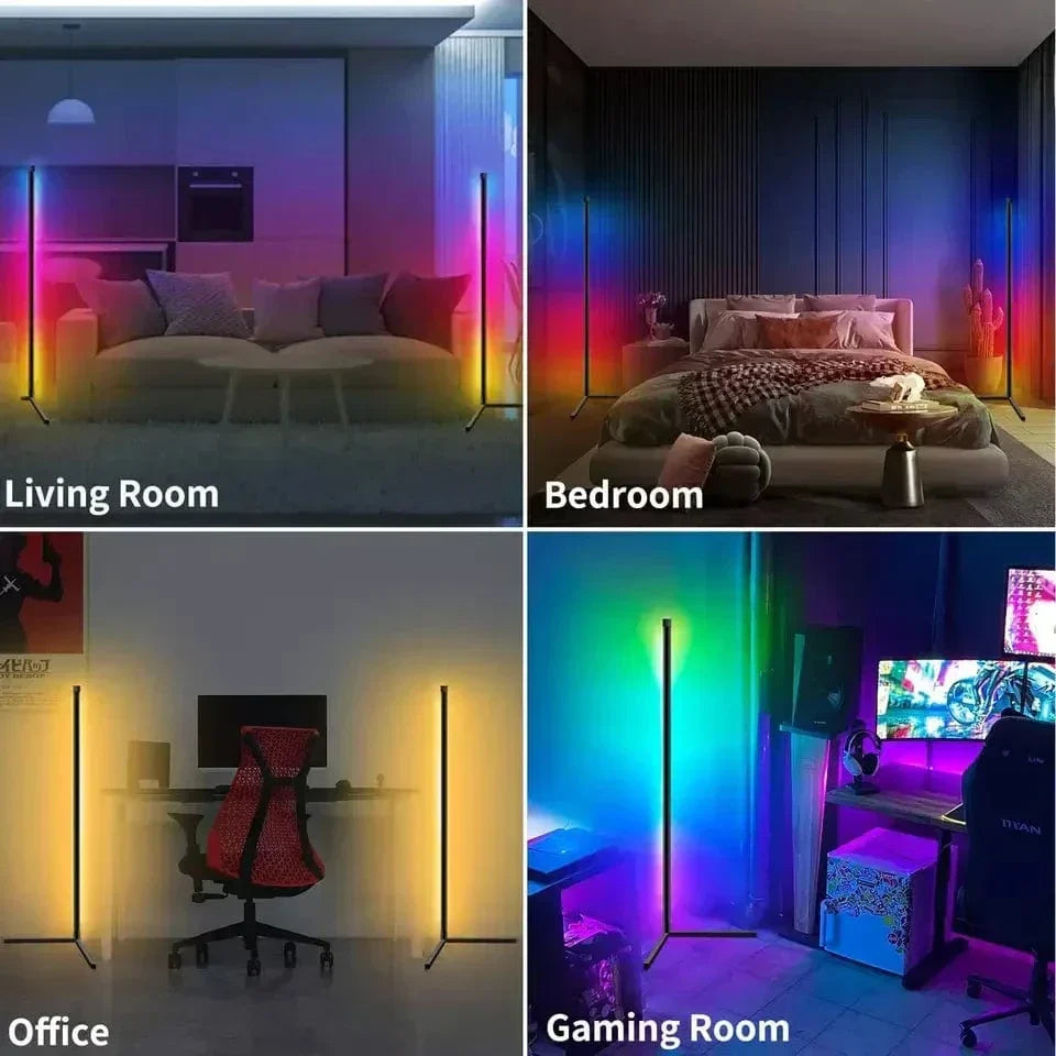 Sleek RGB Corner Lamp With Remote Control