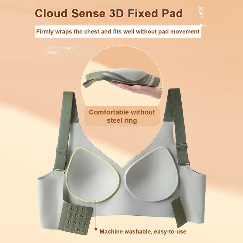 Lifting Wireless Push-Up Bra with Anti-Sagging Support