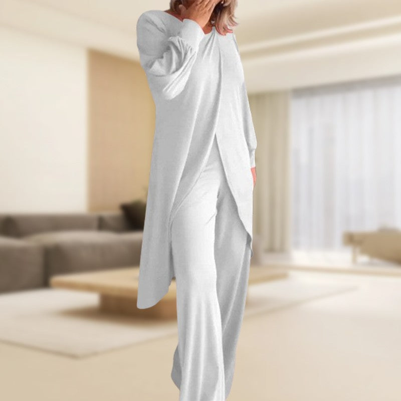 Two-Piece Set for Women - Soft Lightweight Top and Pants Outfit