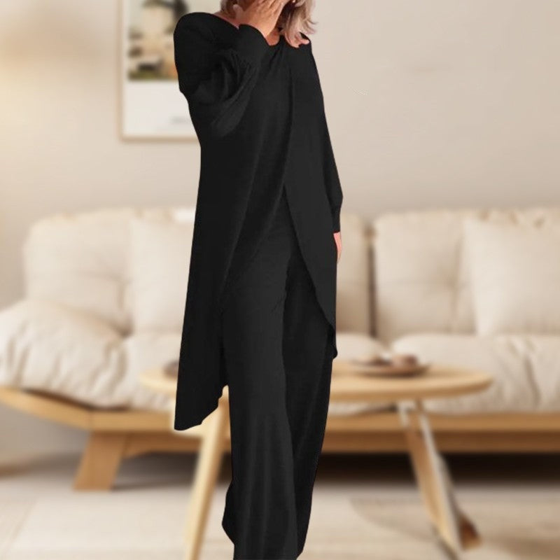 Two-Piece Set for Women - Soft Lightweight Top and Pants Outfit