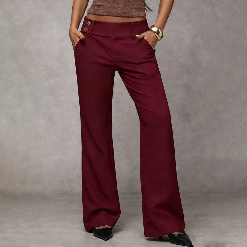 Elowra Tailored Flared Suit Trousers
