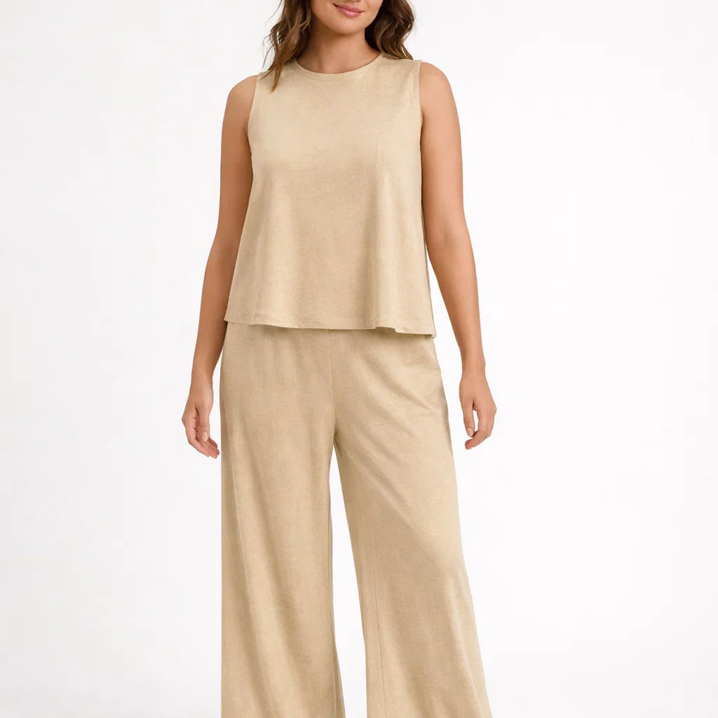 Casual Summer Top and Pants Set for Women