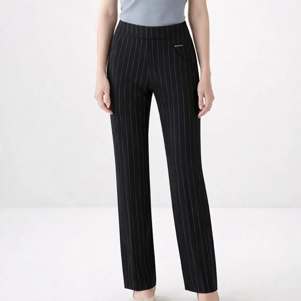 High Waist Stretch Trousers for Women - Slim Elegant Office Pants