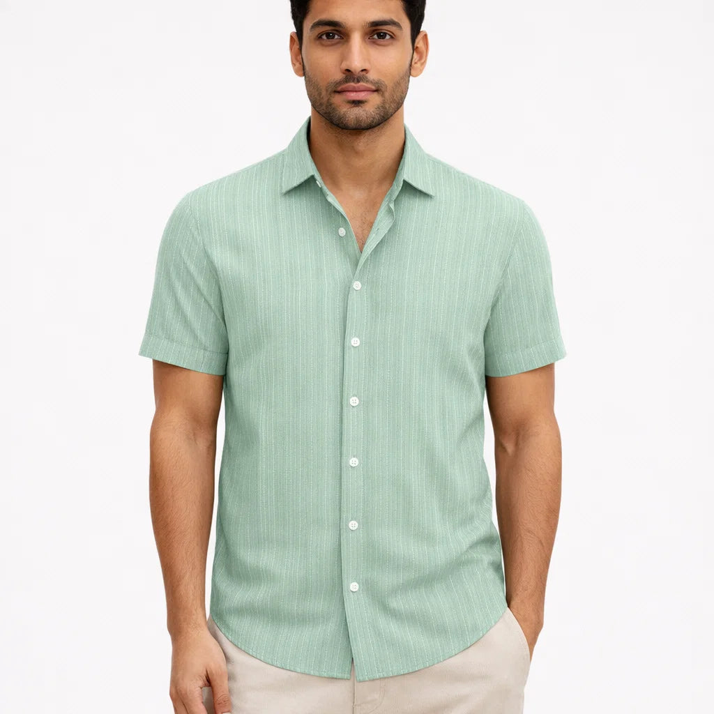 Striped Shirt | Short Sleeve Casual Summer Men
