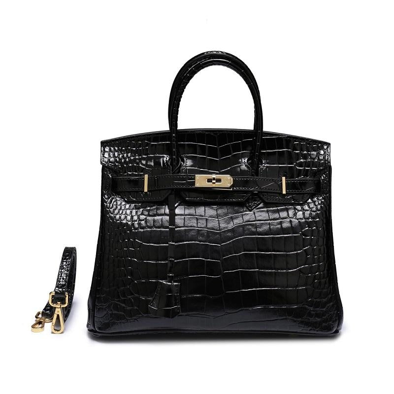Leather Structured Shoulder Handbag