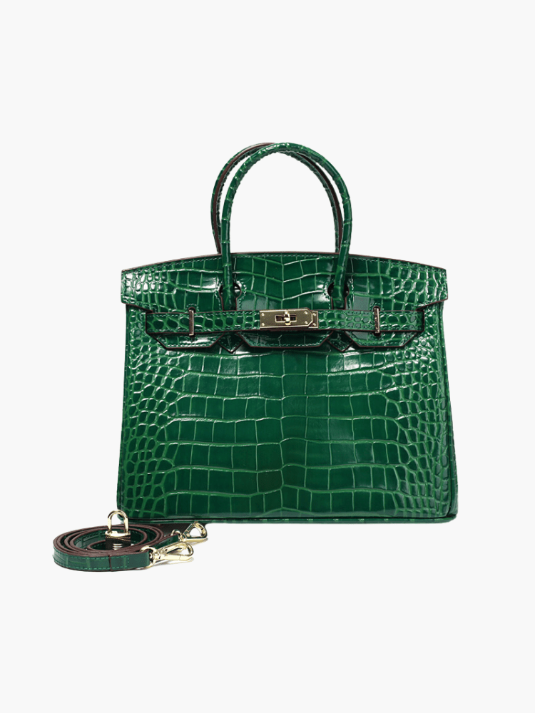Leather Structured Shoulder Handbag