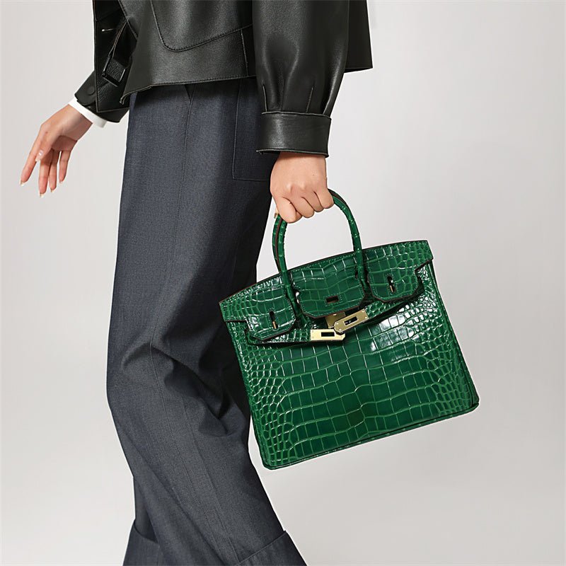 Leather Structured Shoulder Handbag