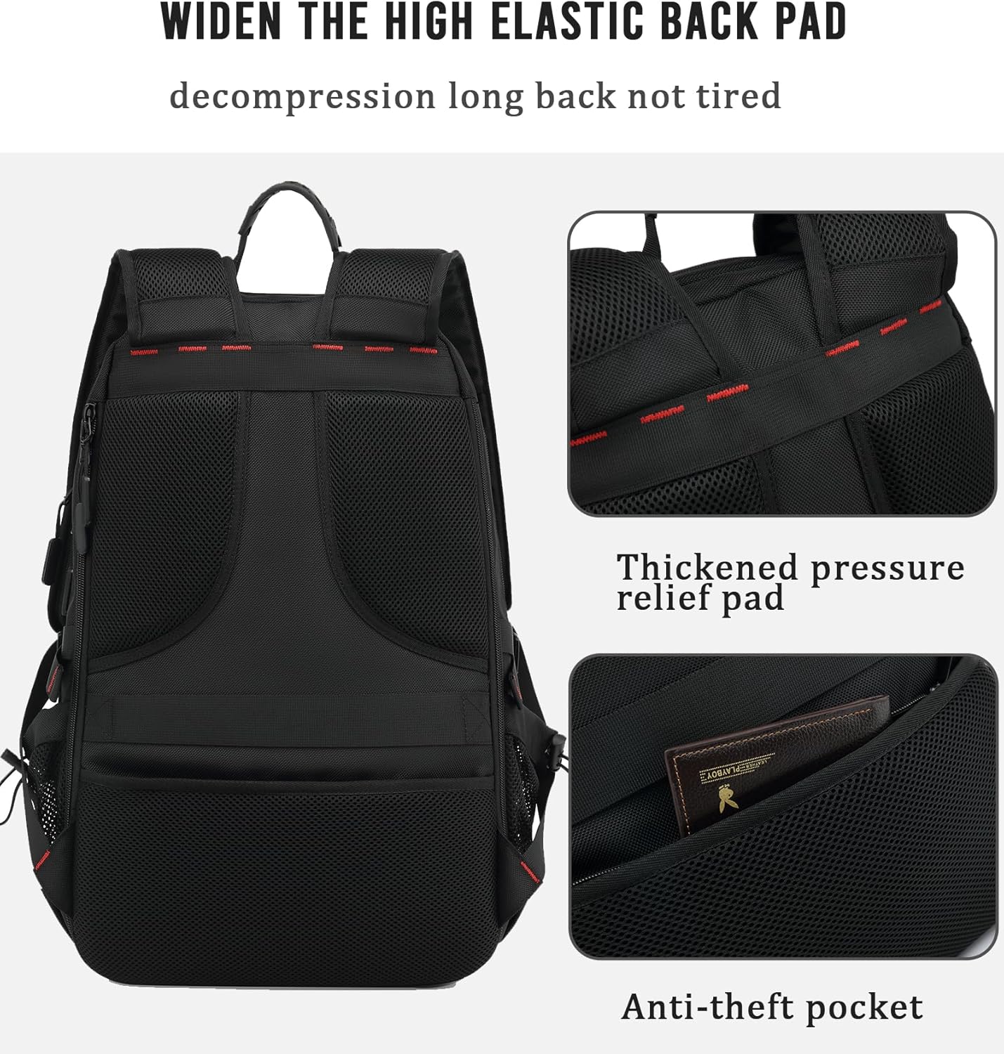 60L Expandable Travel Laptop Backpack