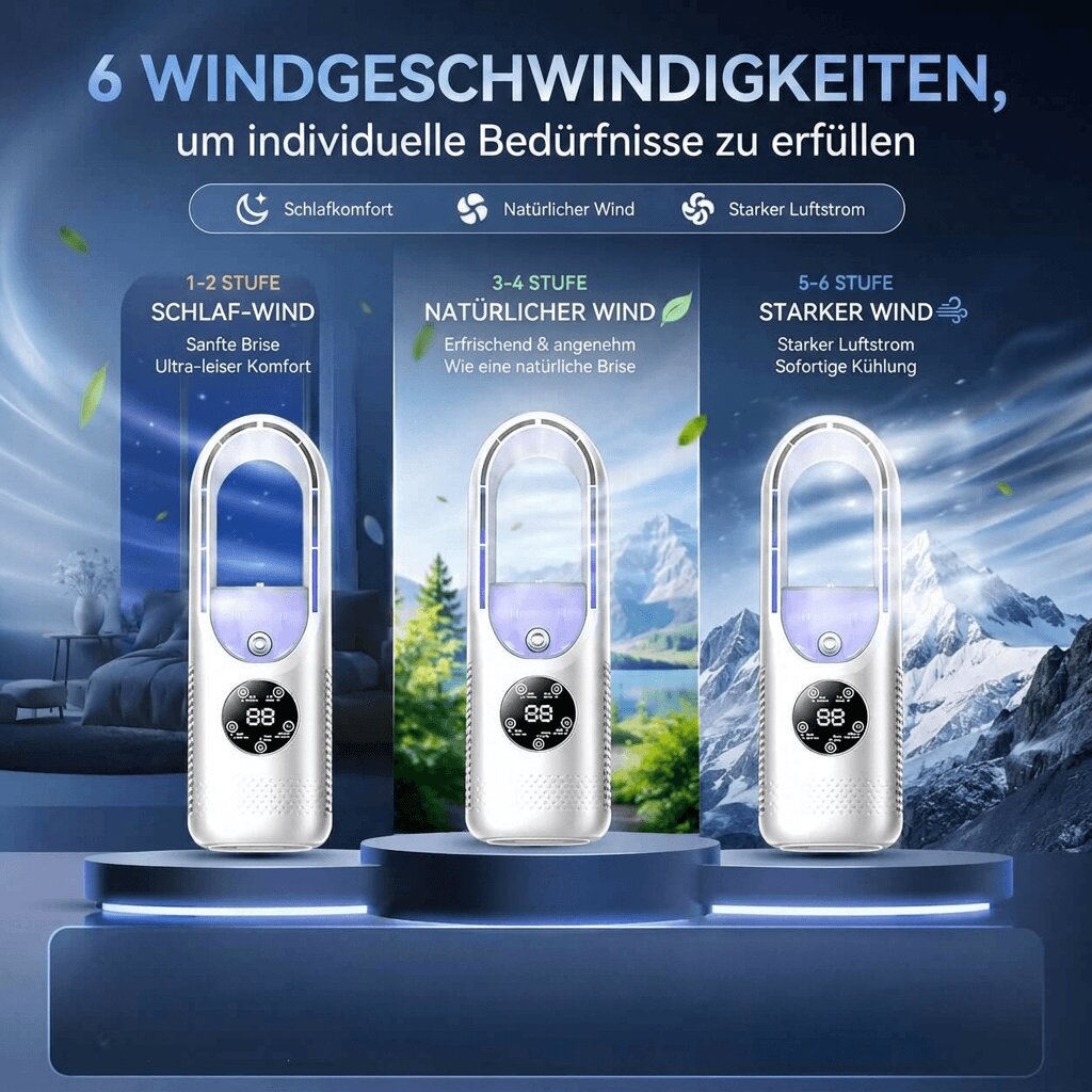Bladeless Tower Fan with 6 Modes for Home and Office