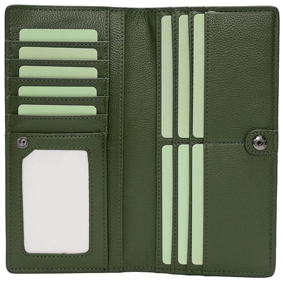 Ultra-Slim RFID Blocking Leather Card Wallet