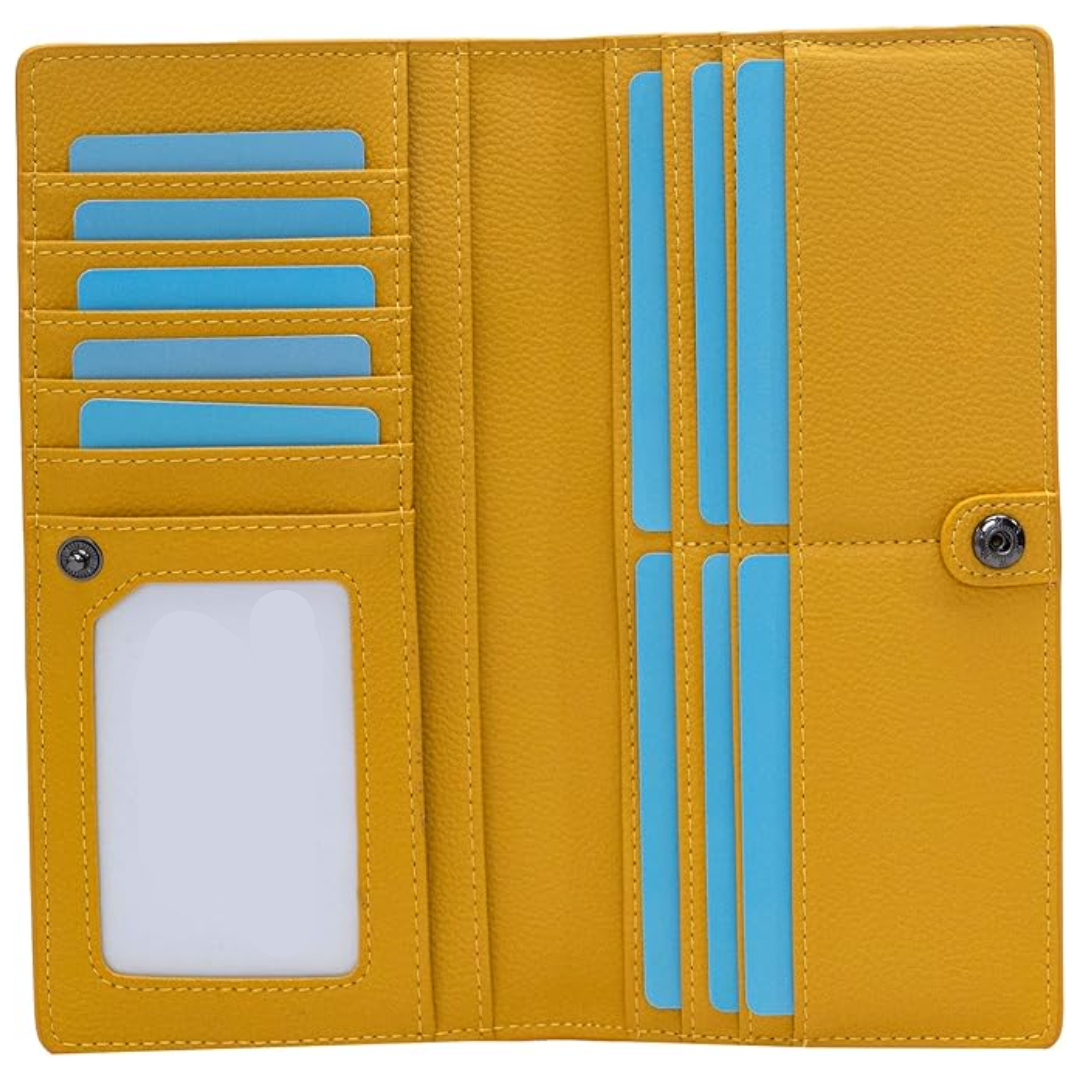 Ultra-Slim RFID Blocking Leather Card Wallet