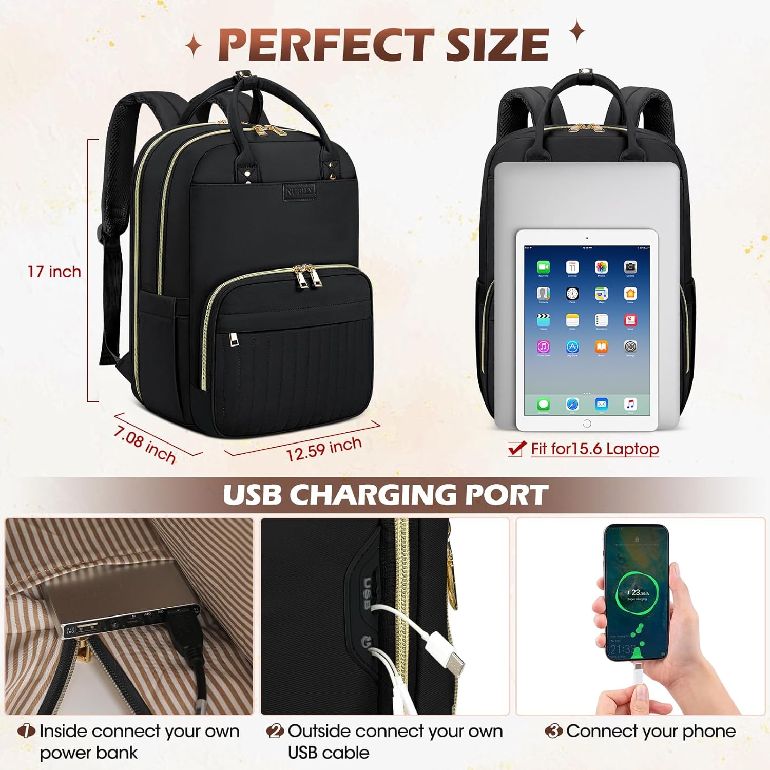 TSA-Friendly Anti-Theft Travel Laptop Backpack