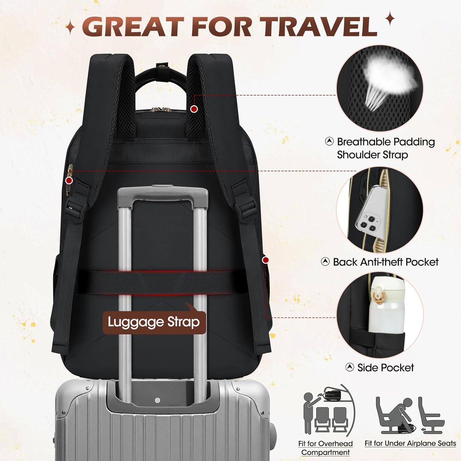 TSA-Friendly Anti-Theft Travel Laptop Backpack