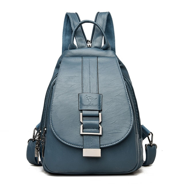 Water Resistant Premium Leather Backpack