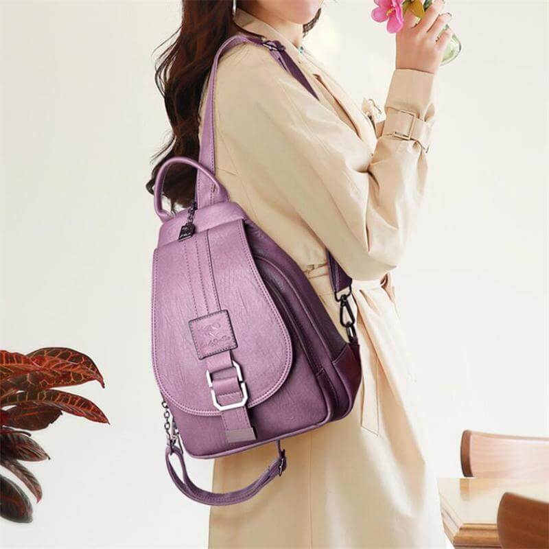 Water Resistant Premium Leather Backpack
