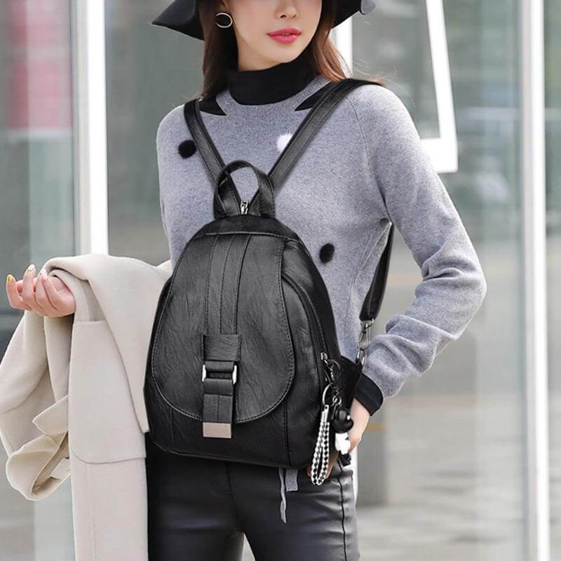 Water Resistant Premium Leather Backpack