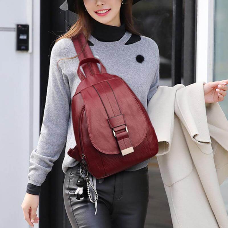 Water Resistant Premium Leather Backpack