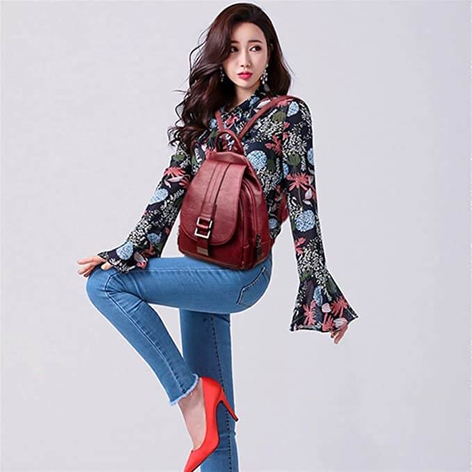 Water Resistant Premium Leather Backpack