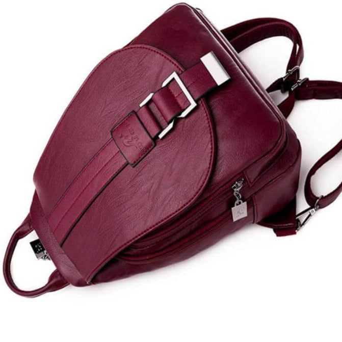 Water Resistant Premium Leather Backpack