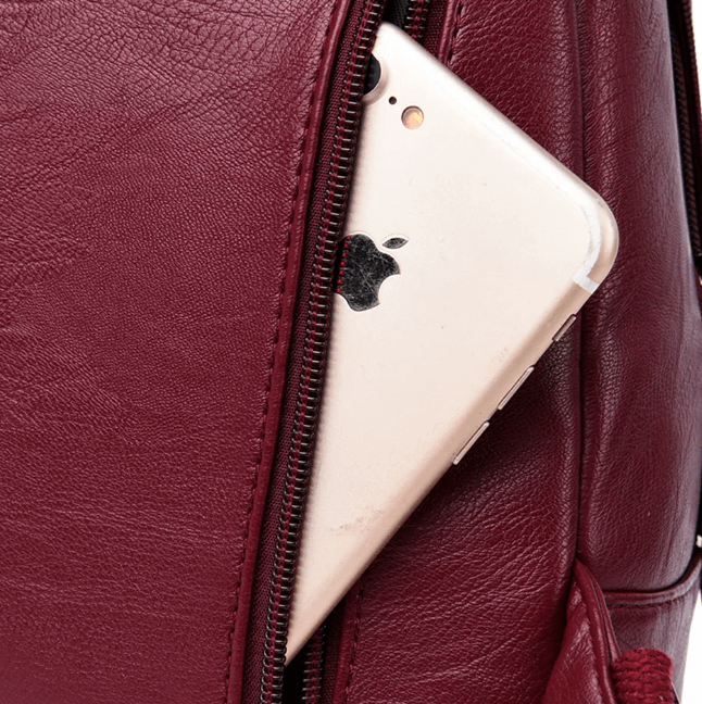 Water Resistant Premium Leather Backpack