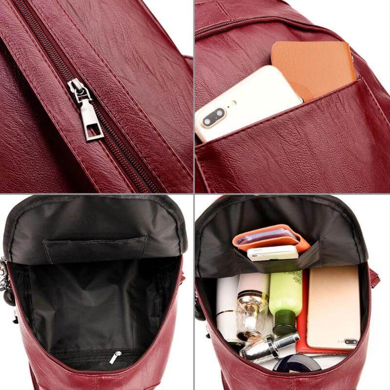 Water Resistant Premium Leather Backpack