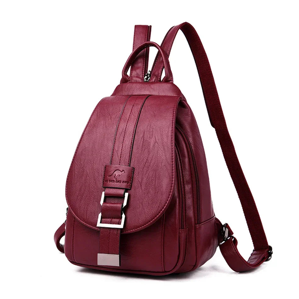 Water Resistant Premium Leather Backpack