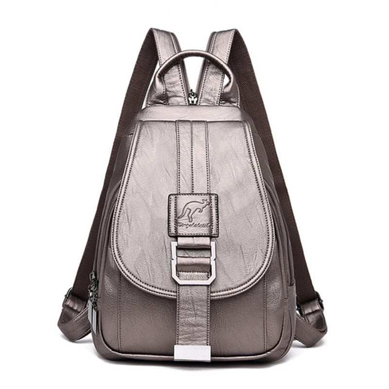 Water Resistant Premium Leather Backpack