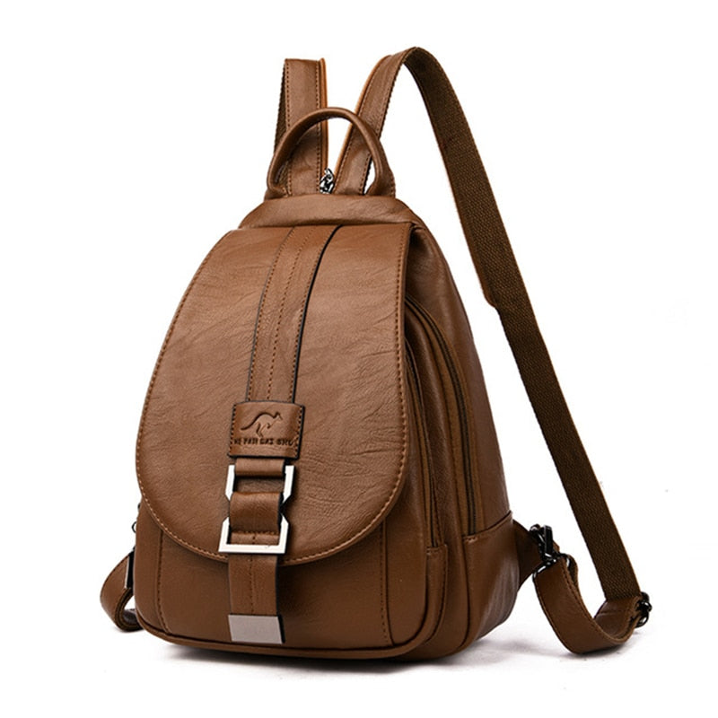 Water Resistant Premium Leather Backpack