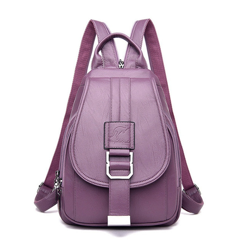 Water Resistant Premium Leather Backpack