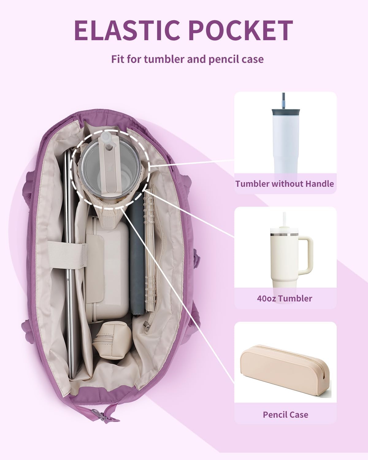 Quilted Puffer Tote Bag with Laptop Sleeve and Cup Holder