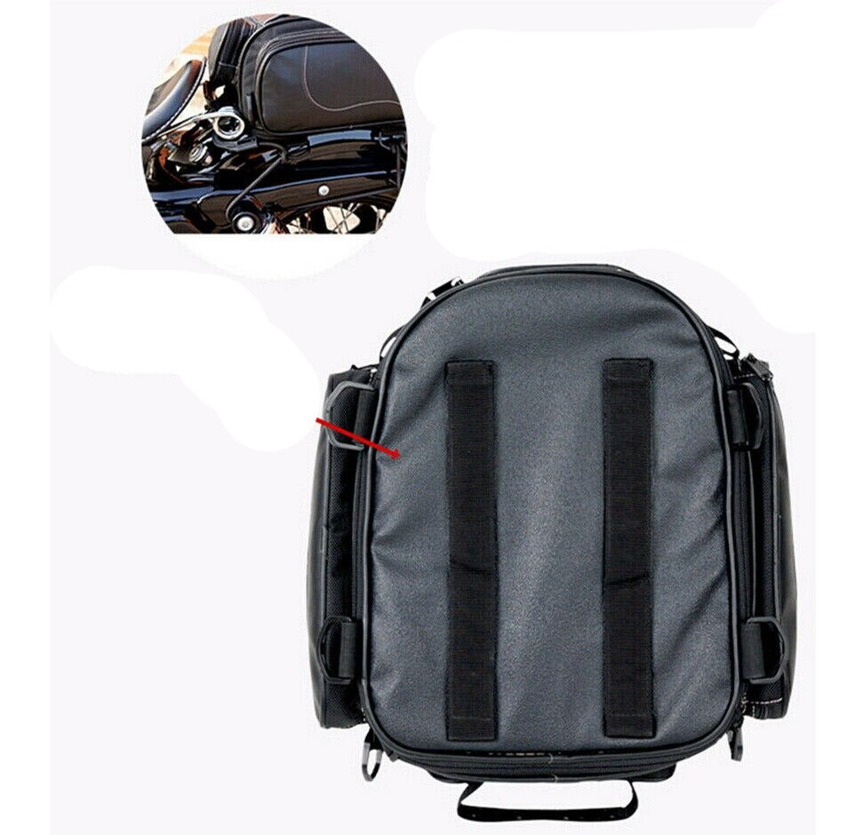 Expandable Water-Resistant Motorcycle Tail Bag