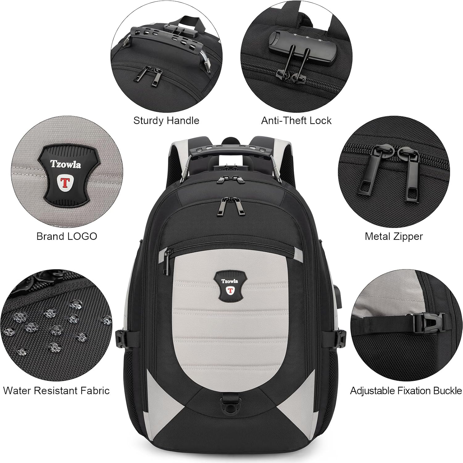Anti-Theft USB Charging Laptop Backpack