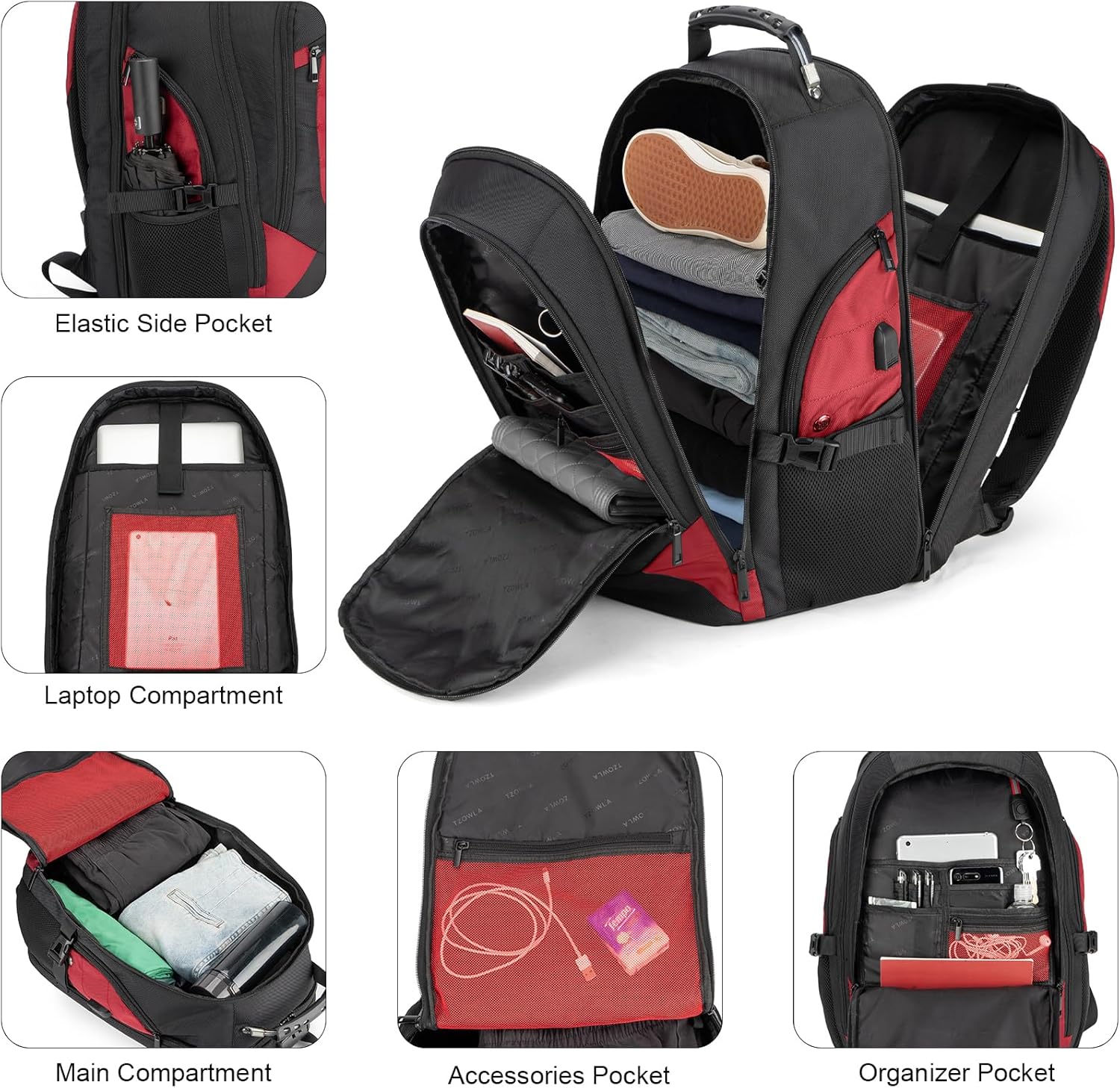 Anti-Theft USB Charging Laptop Backpack