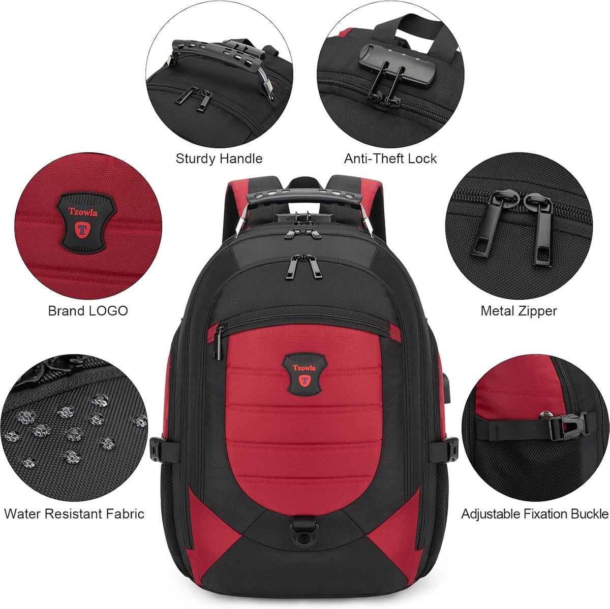 Anti-Theft USB Charging Laptop Backpack