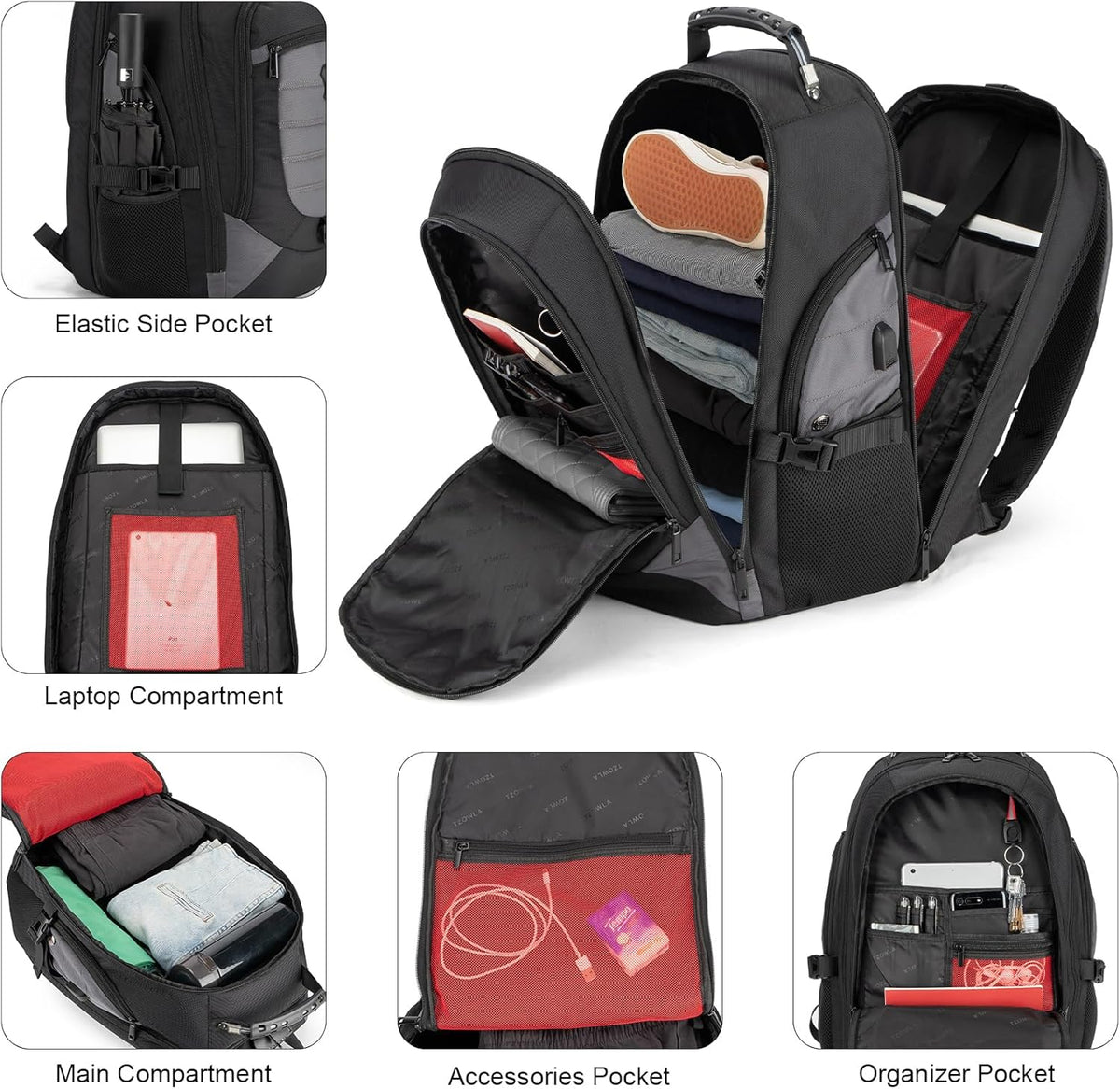 Anti-Theft USB Charging Laptop Backpack