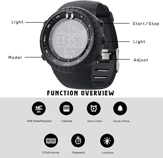 Waterproof Digital Tactical Sports Watch