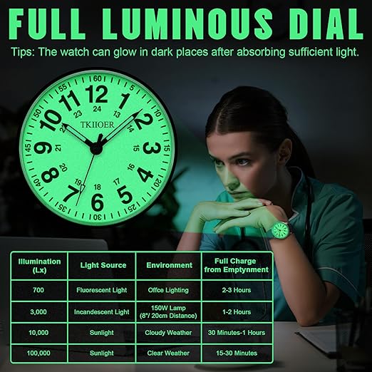Luminous Dial Waterproof Nurse Watch